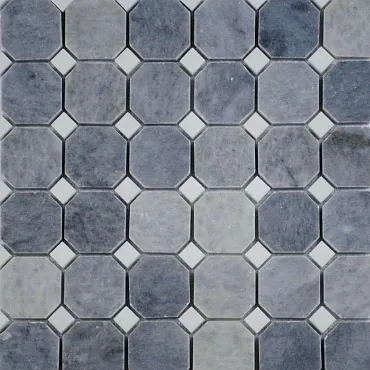 Octagon Bardiglio Grey — восьмиугольник, мрамор Bardiglio, 30,5×30,5