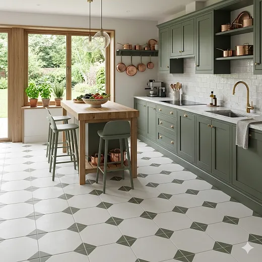 Керамогранит Etili Seramik DV Green Pre-cut 45x45