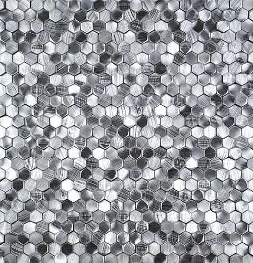 Мозаика Философия Мозаики Aluminium 3D Hexagon Metal 29.8x30.8
