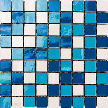 Мозаика Alta Ceramica Cristal Mosaico Blu/Azzurro/Bianco 30x30